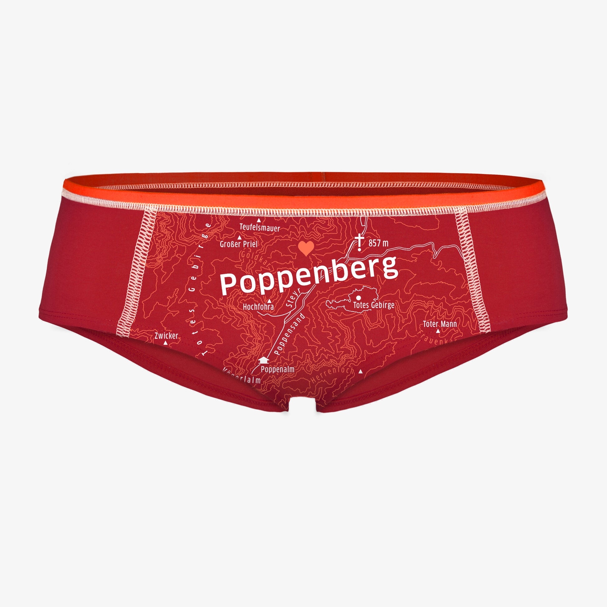 EIN SCHÖNER FLECK ERDE. Damen Unterwäsche Poppenberg. Unterhose mit Berg. Unterwäsche Österreich. Bio-Baumwolle Unterwäsche online kaufen.