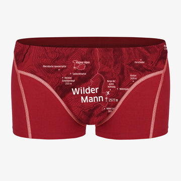 EIN SCHÖNER FLECK ERDE. Boxershorts WILDER MANN. Unterhose mit Berg-Motiv. Unterhose für die Berge. Sportlicher Schnitte. Perfekte Passform.