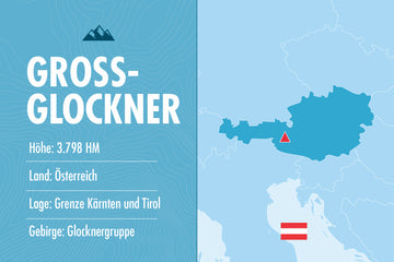 Grossglockner, Großglockner, Landkarte Glocknergruppe, höchster Berg Österreichs