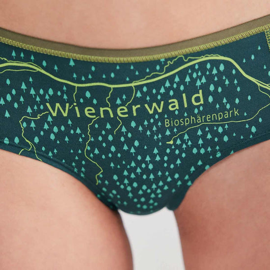 EIN SCHÖNER FLECK ERDE. Damen-Unterhose WIENER WALD. Unterwäsche aus Österreich. Bio-Baumwolle Unterhose. GOTS Unterwäsche für Damen.