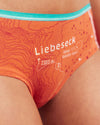 EIN SCHÖNER FLECK ERDE. Unterhose mit Berg. LIEBESECK. Unterwäsche Salzburg. Green fashion. Unterwäsche mit bio Siegel.