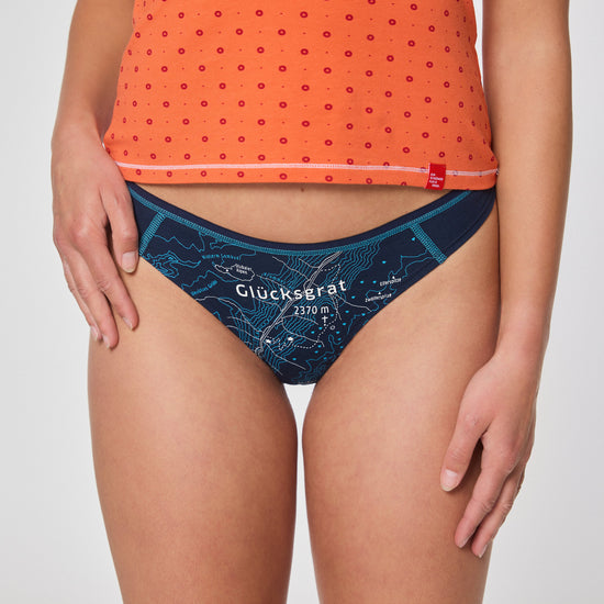 Sexy String Tanga. Erotische Unterwäsche Glücksgrat. Unterhose mit Berg. String Bio-Baumwolle. String nachhaltige Materialien. String Tanga Europa.