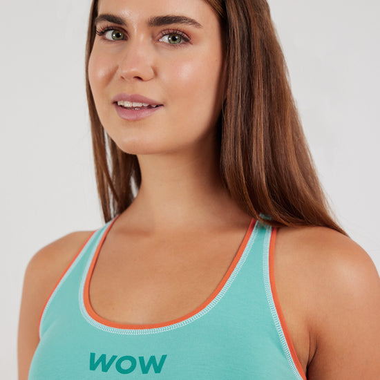 Top Unterhemd Unterleiberl WOW. Berg T Shirt. Vegane faire Kleidung.
