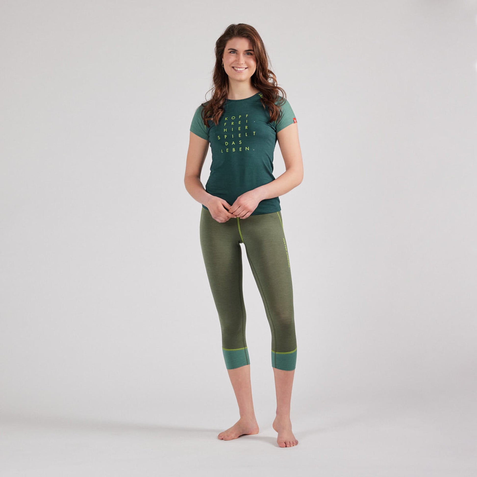 3/4 Pants Merino Tencel. Leggins aus Wolle.  Damen Bio Unterwäsche. Unterhose Sport.