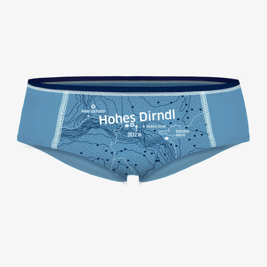 EIN SCHÖNER FLECK ERDE. Dachstein Hohes Dirndl. Unterhose Dachstein. Geschenkidee für Frauen. Landkarte auf Unterwäsche. Green shopping. Bio-Baumwolle Unterhose.
