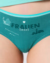 Fraueninsel Chiemsee. Unterhose mit Motiv. Illustration auf Unterwäsche.