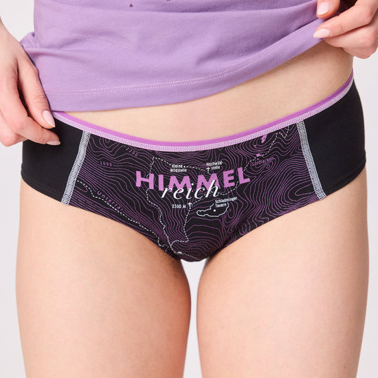 Unterhose für Frauen Himmelreich. Charmante Unterwäsche zum Verschenken. Lustiger Spruch auf Unterhose.