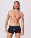 Herren Unterhose Hoher Stand. Bergmotiv. Unterhose mit Gipfel und Höhenlinien. Unterwäsche für Bergsteiger.