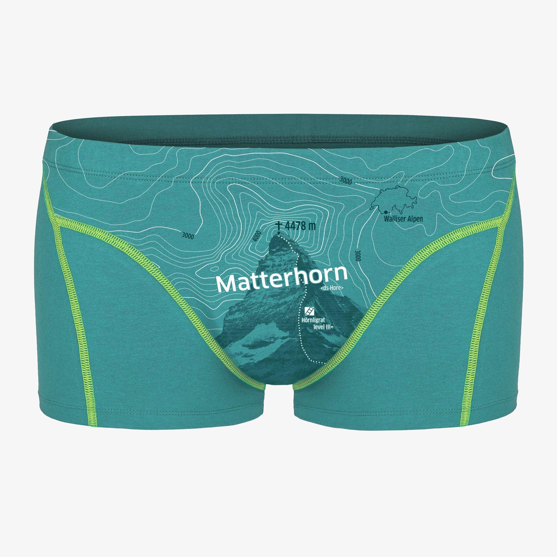 Boxershorts Matterhorn. Sportlicher Schnitt. Unterhose aus Bio-Baumwolle. Unterwäsche produziert in Europa.