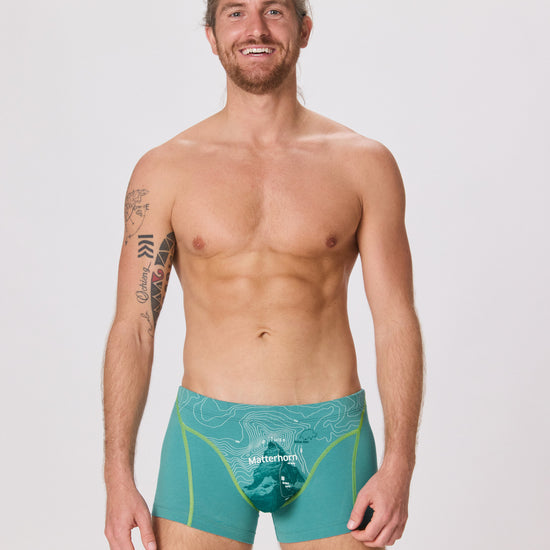 Boxershorts Matterhorn. Sportlicher Schnitt. Unterhose aus Bio-Baumwolle. Unterwäsche produziert in Europa.