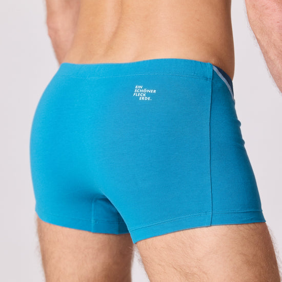 Mont Blanc Unterhose für Herren. Unterwäsche mit Gipfelmotiv. Unterhose mit Wanderkarte.