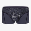 Unterhose für Herren mit Bergmotiv PULVERHÖRNDL. Höhenlinien auf Unterwäsche. Lustiger Gipfelname auf Unterhose.