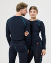Langarm-Shirt Merino ALPIN. schwarzblau