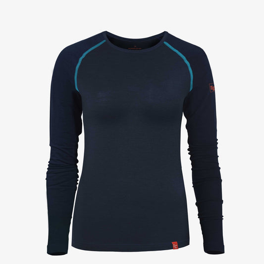 Langarm-Shirt Merino ALPIN. schwarzblau