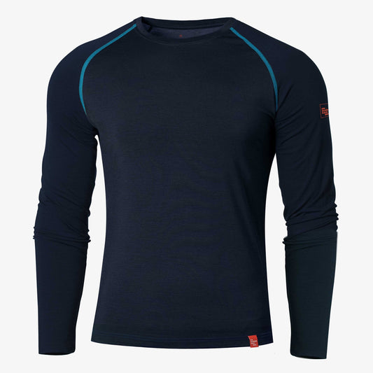 Langarm-Shirt Merino ALPIN. schwarzblau