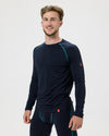 Langarm-Shirt Merino ALPIN. schwarzblau