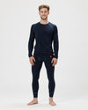 Langarm-Shirt Merino ALPIN. schwarzblau